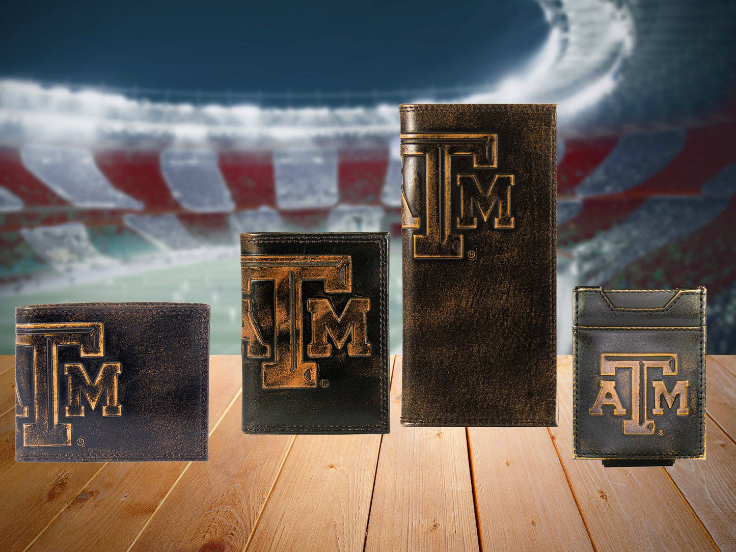 Texas A&M Aggies Zep Burnished Leather Bifold Wallet