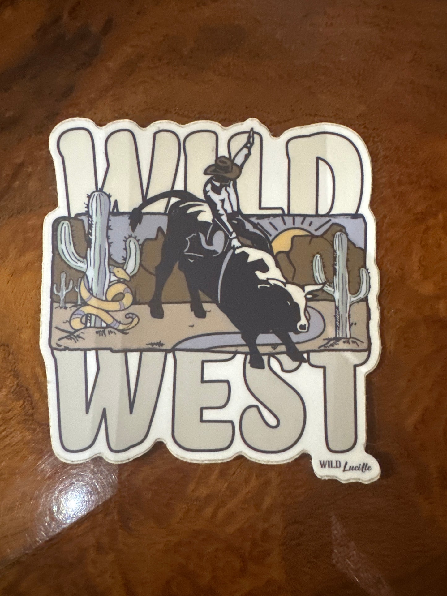 Wild West Bullrider Sticker