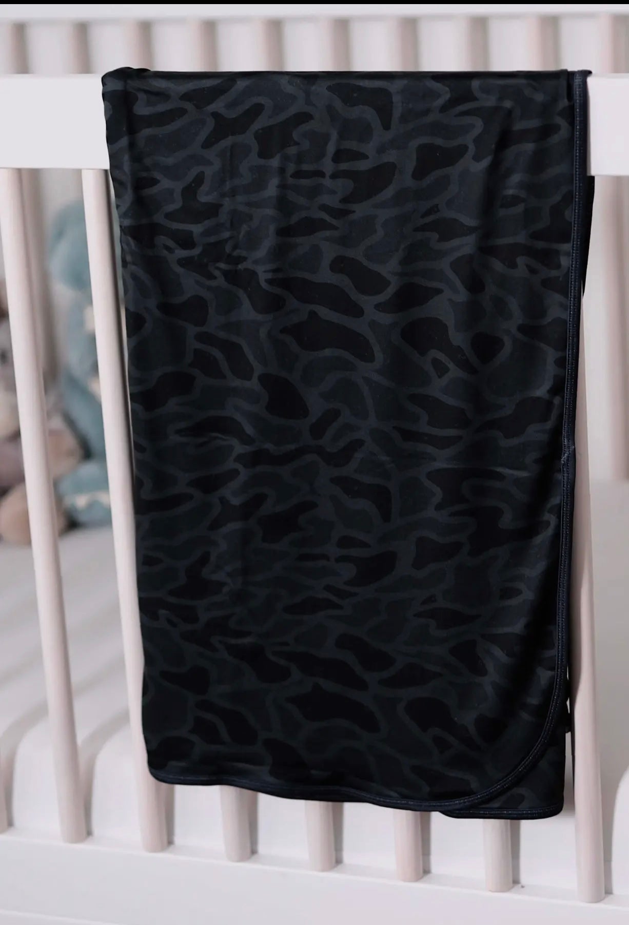 Swaddle Blanket Black Camo Burlebo