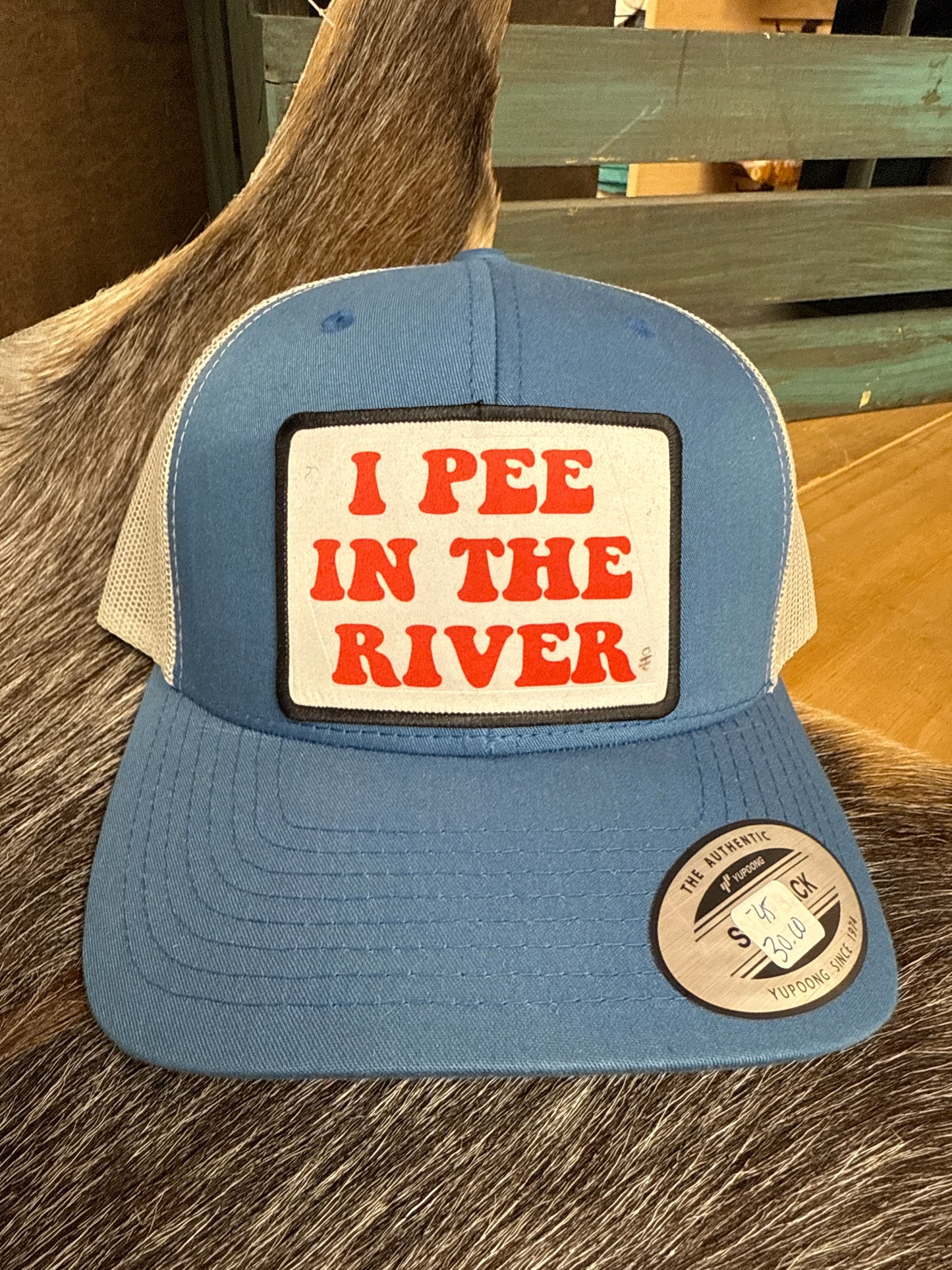 I Pee in the River Steel Blue / Silver Crooked Halo