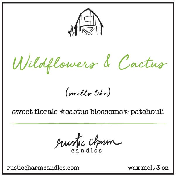 Wildflowers and Cactus Wax Melt Rustic charm