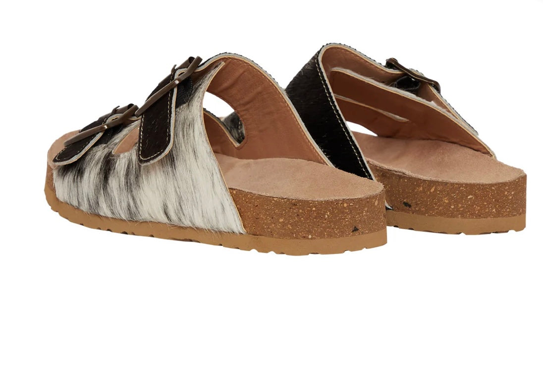 Lazy Days Myra Cowhide Sandals Black