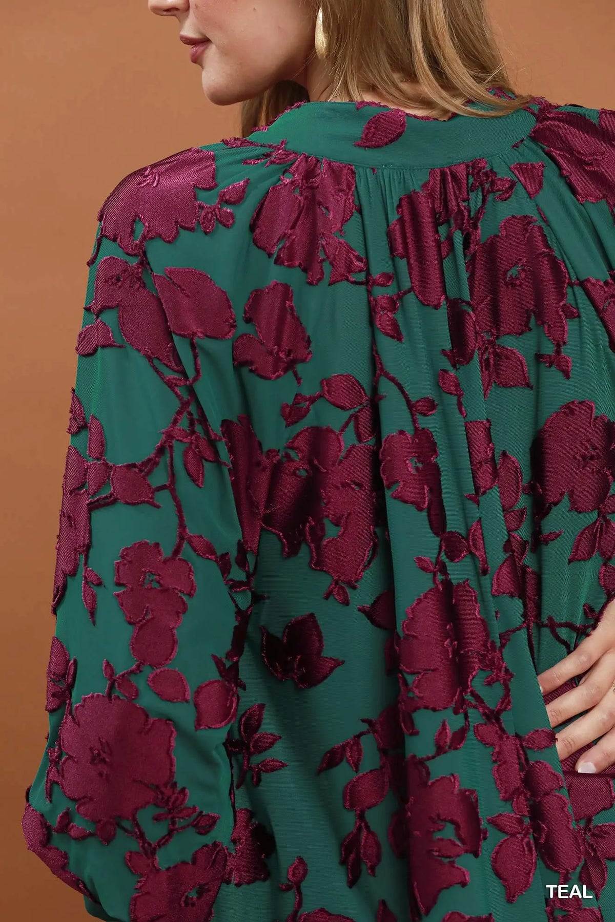 Velvet Floral babydoll Minidress Umgee