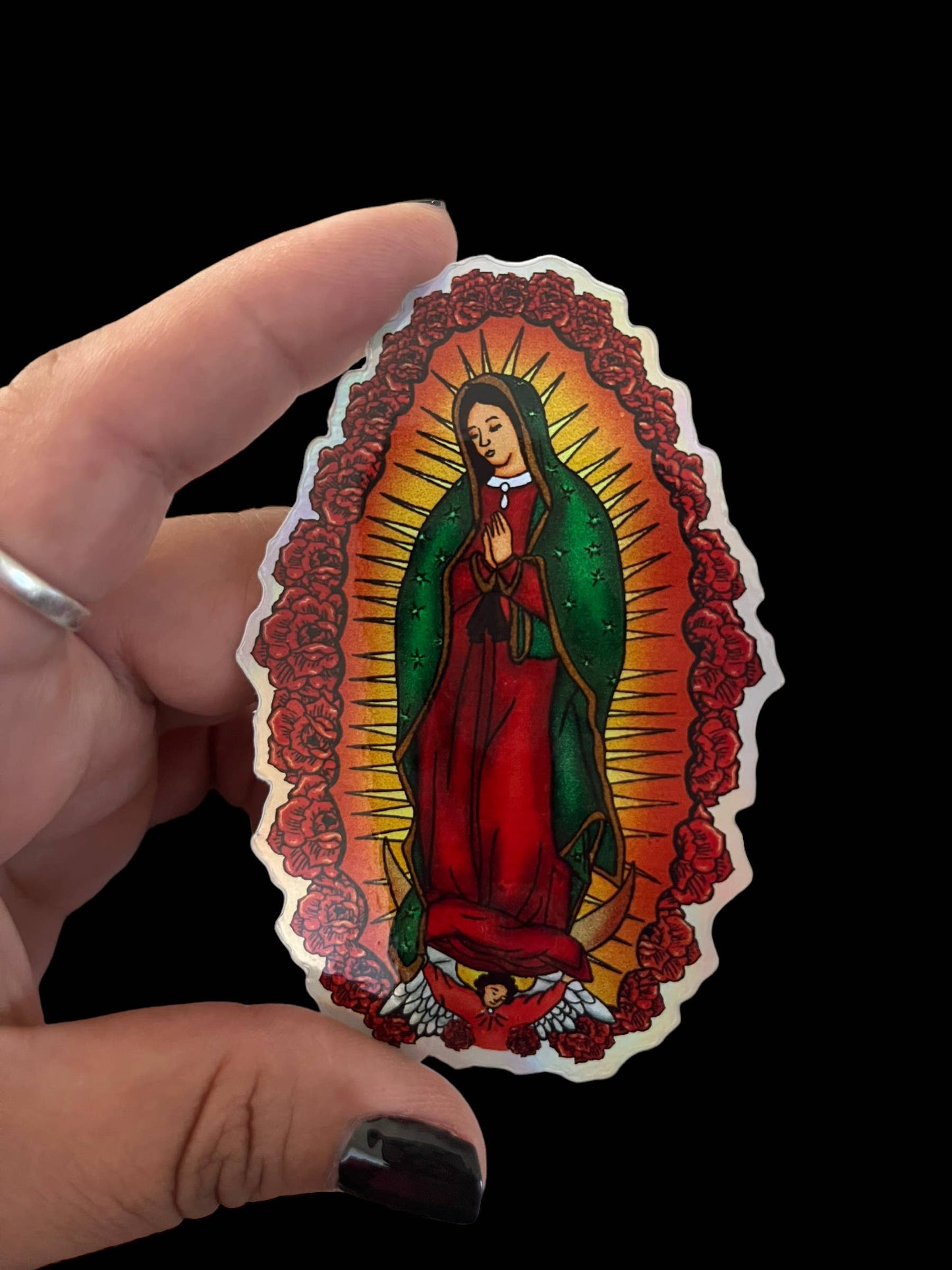 Virgen Guadalupe Vinyl Sticker (Holographic)