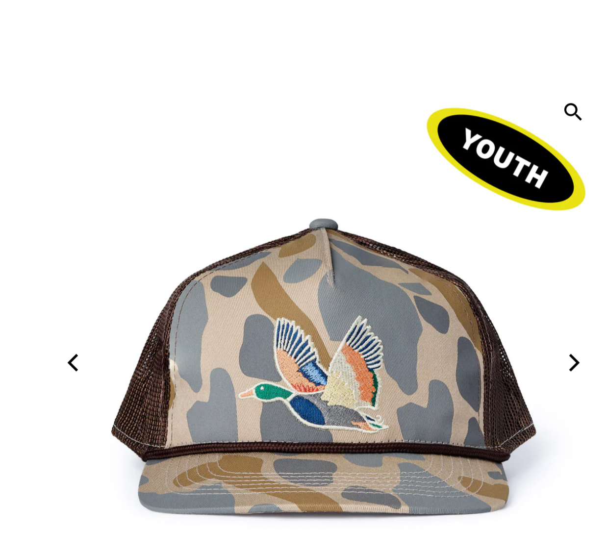 Youth camo Retro Duck Cap