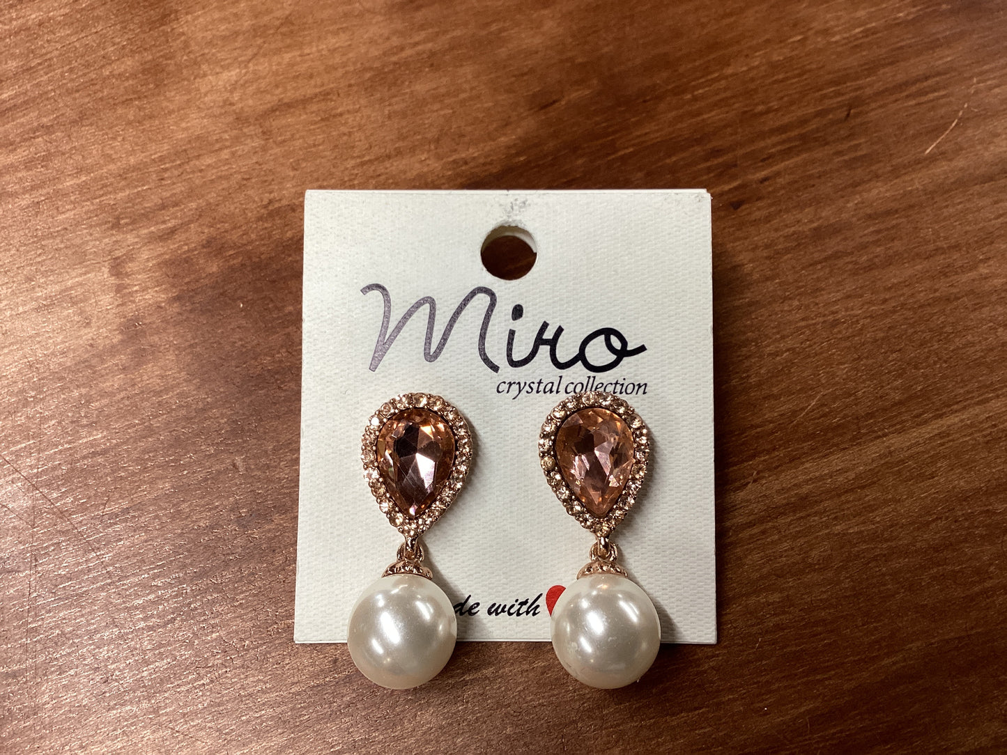 Miro Crystal and Pearl earrings
