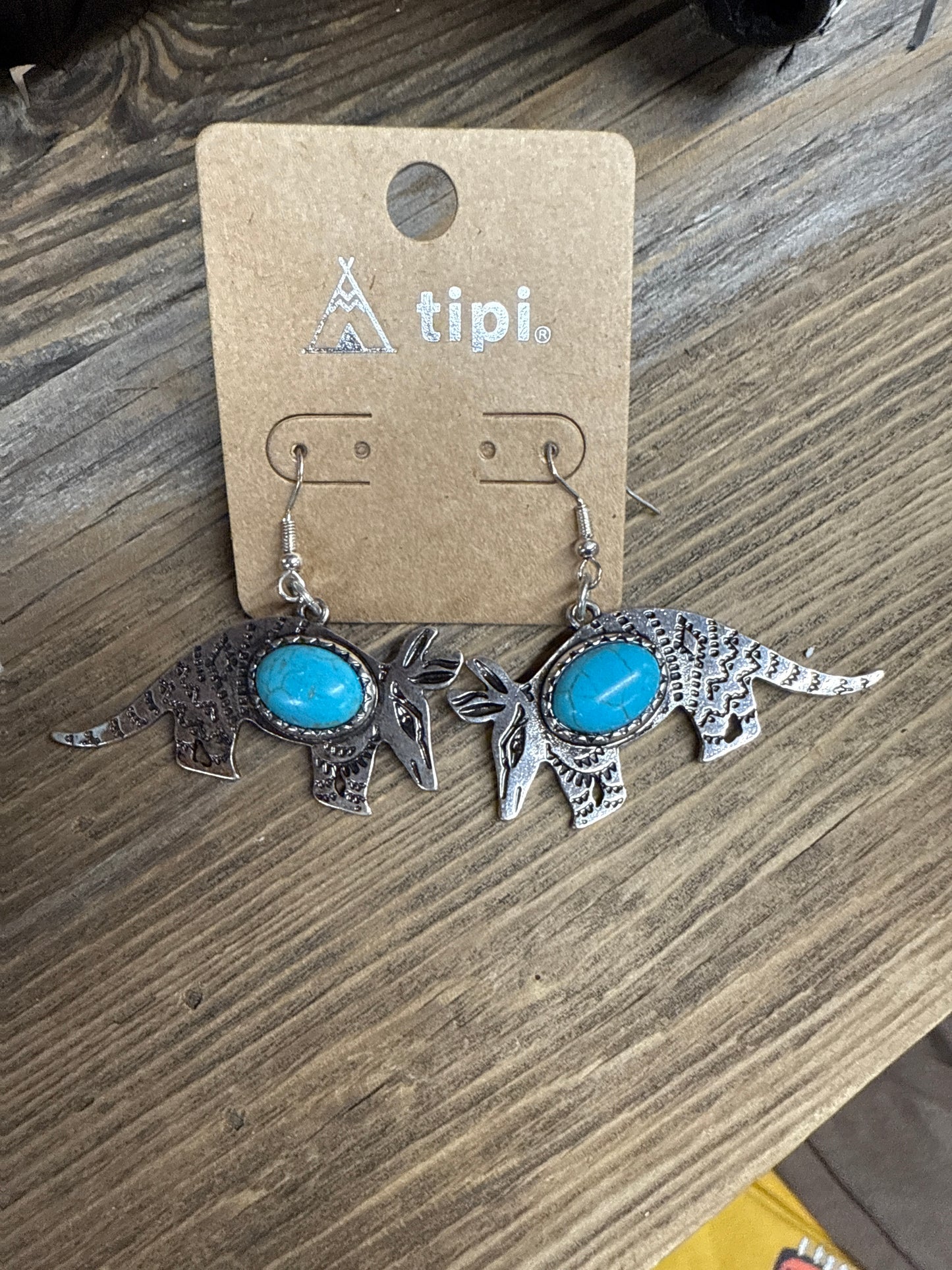 Armadillo Fish Hook Earrings