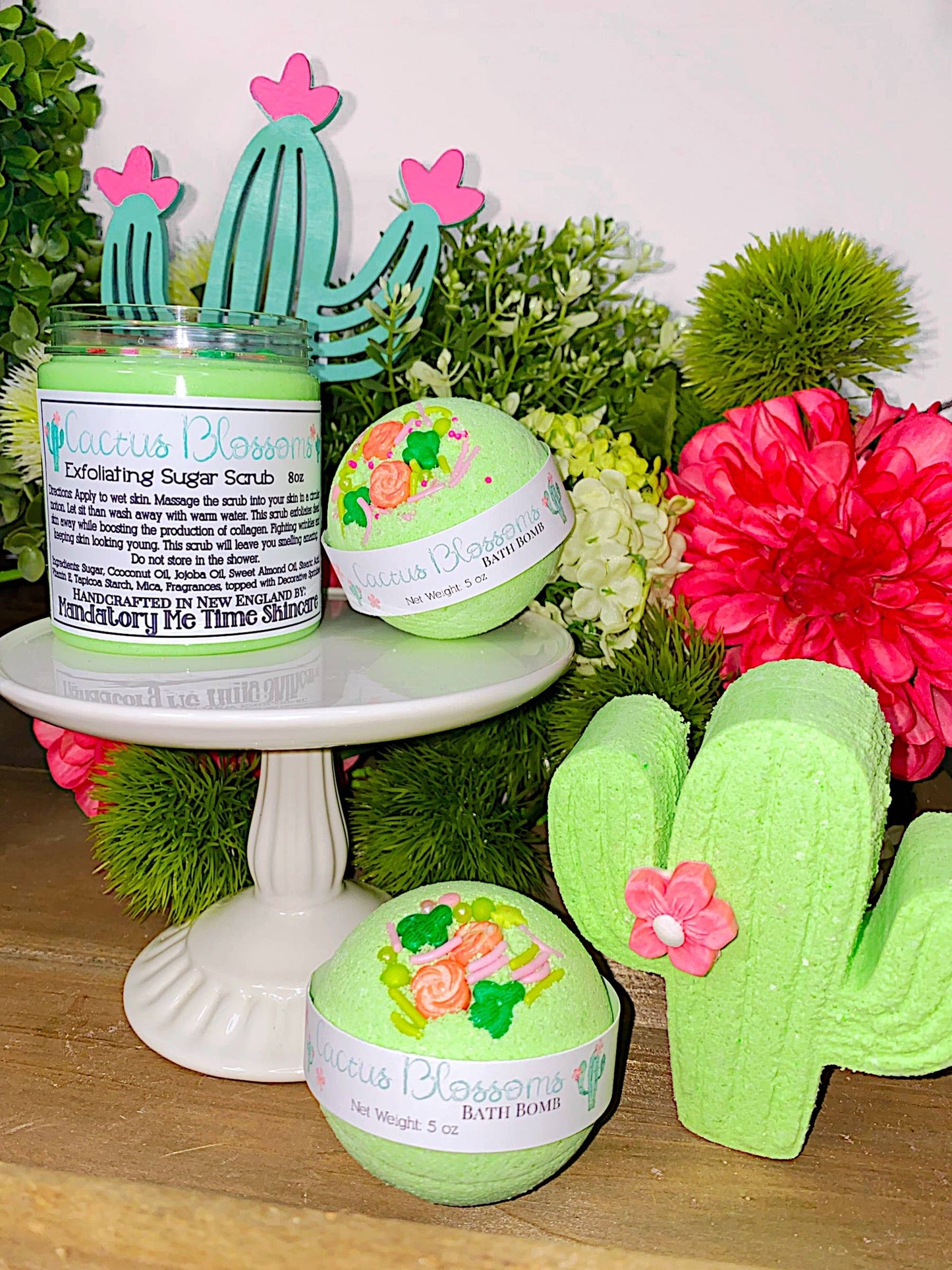 Cactus Shaped Bath Bomb Summer Time Skincare Spa Mandatory Me