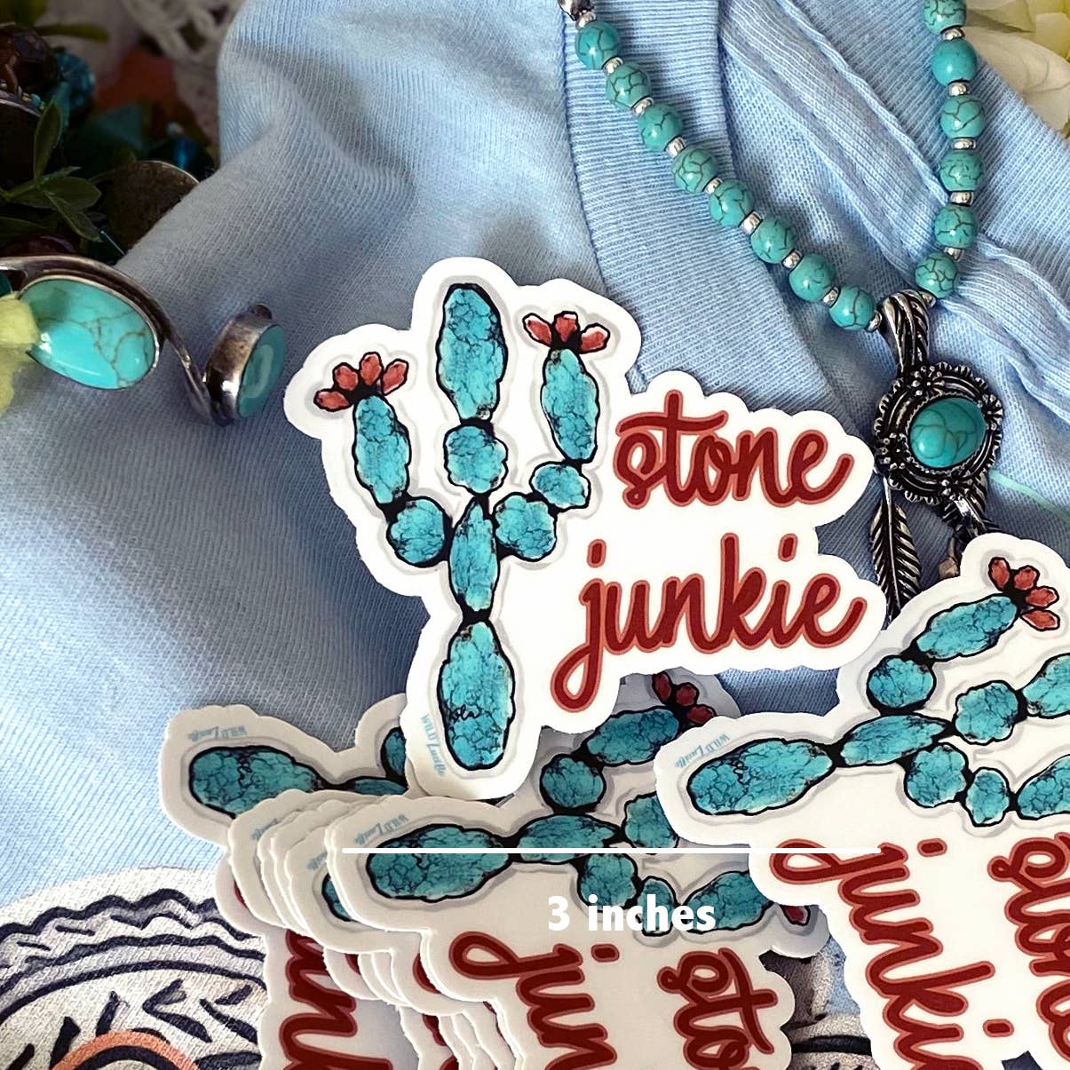 Stone Junkie Cactus - Western Sticker wild Lucile