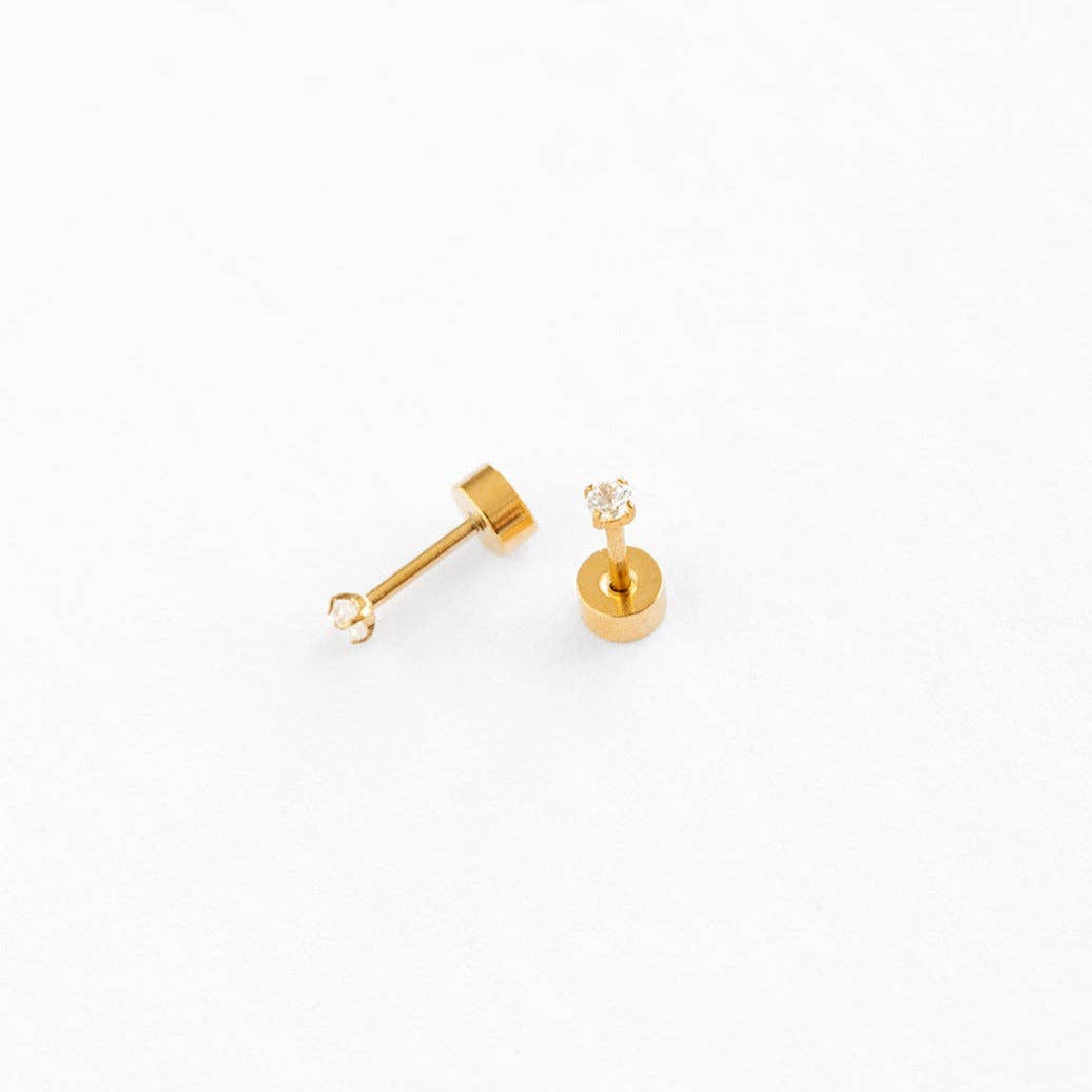 Mini Diamond Stud Earrings Pip Pop