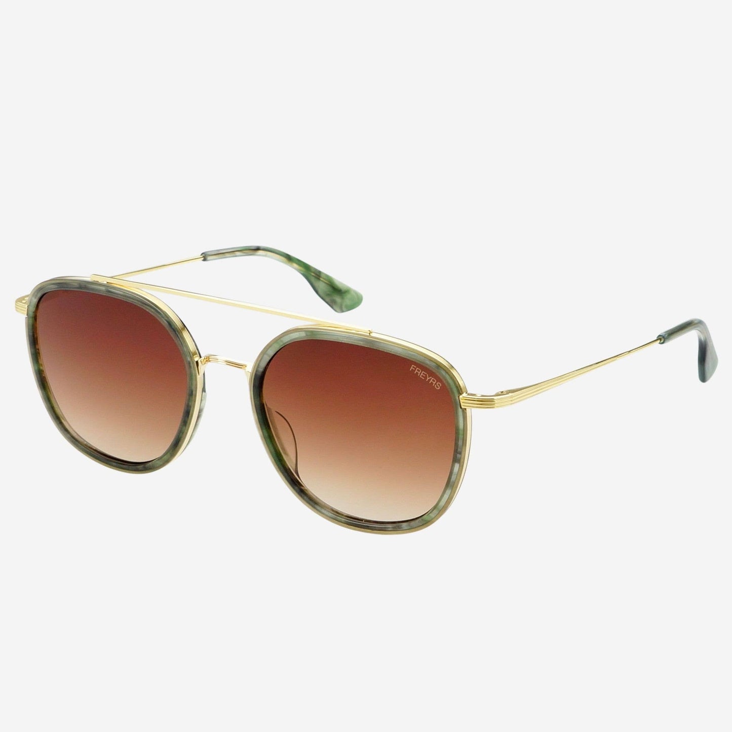 Weston Acetate Round Unisex Sunglasses : Emerald Freyrs