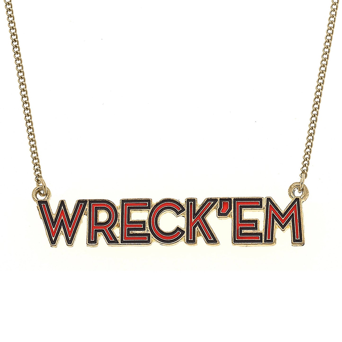Texas Tech Red Raiders Outline Enamel Necklace Canvas
