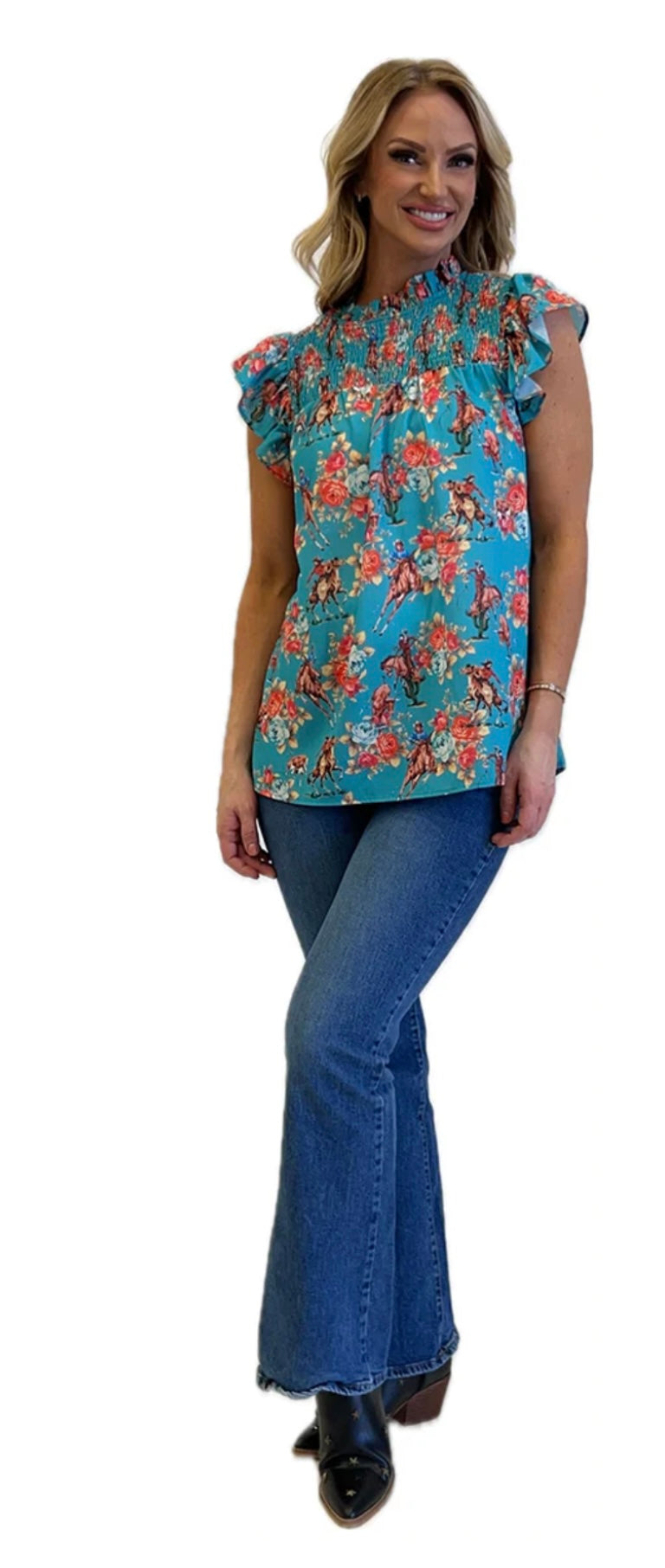 Cowgirl Blessings sleeveless blouse Fashion Exp