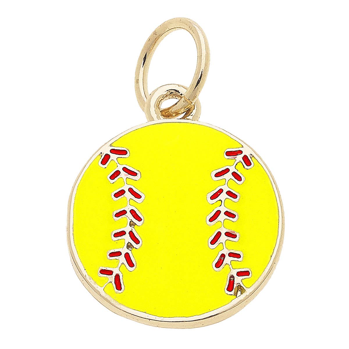 Softball Enamel Charm Canvas
