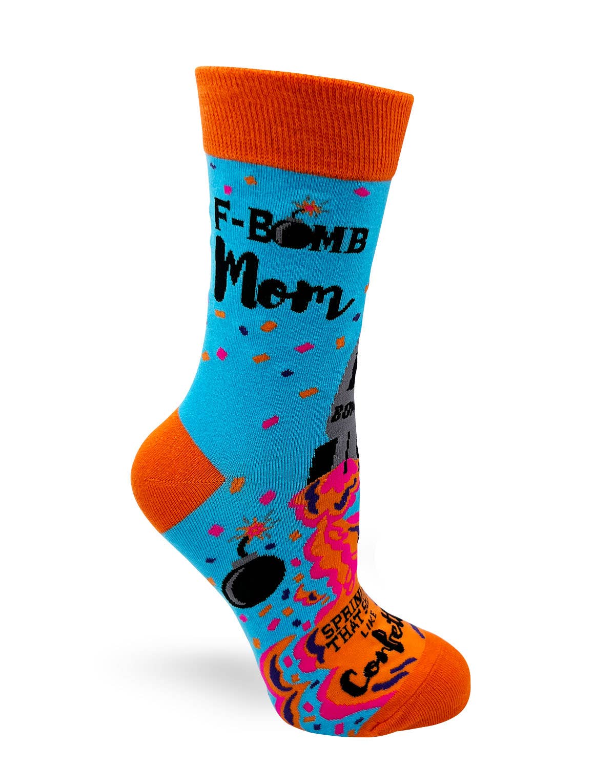 F-Bomb Mom, Sprinkle That Shit Like Confetti Ladies' Crew Socks fab daz