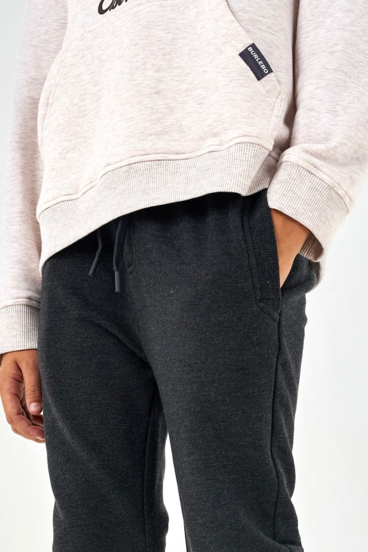 Youth Heather Black Joggers Burlebo