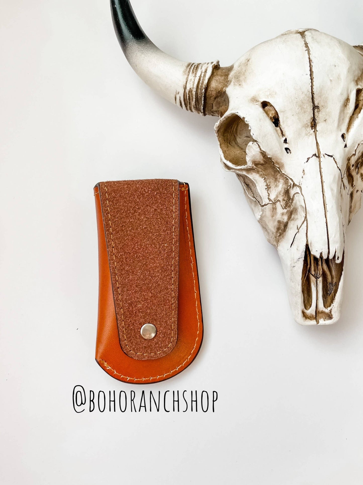 Leather Pocket Knife Sheath Genuine Leather Case Pocket: Boho Ranch