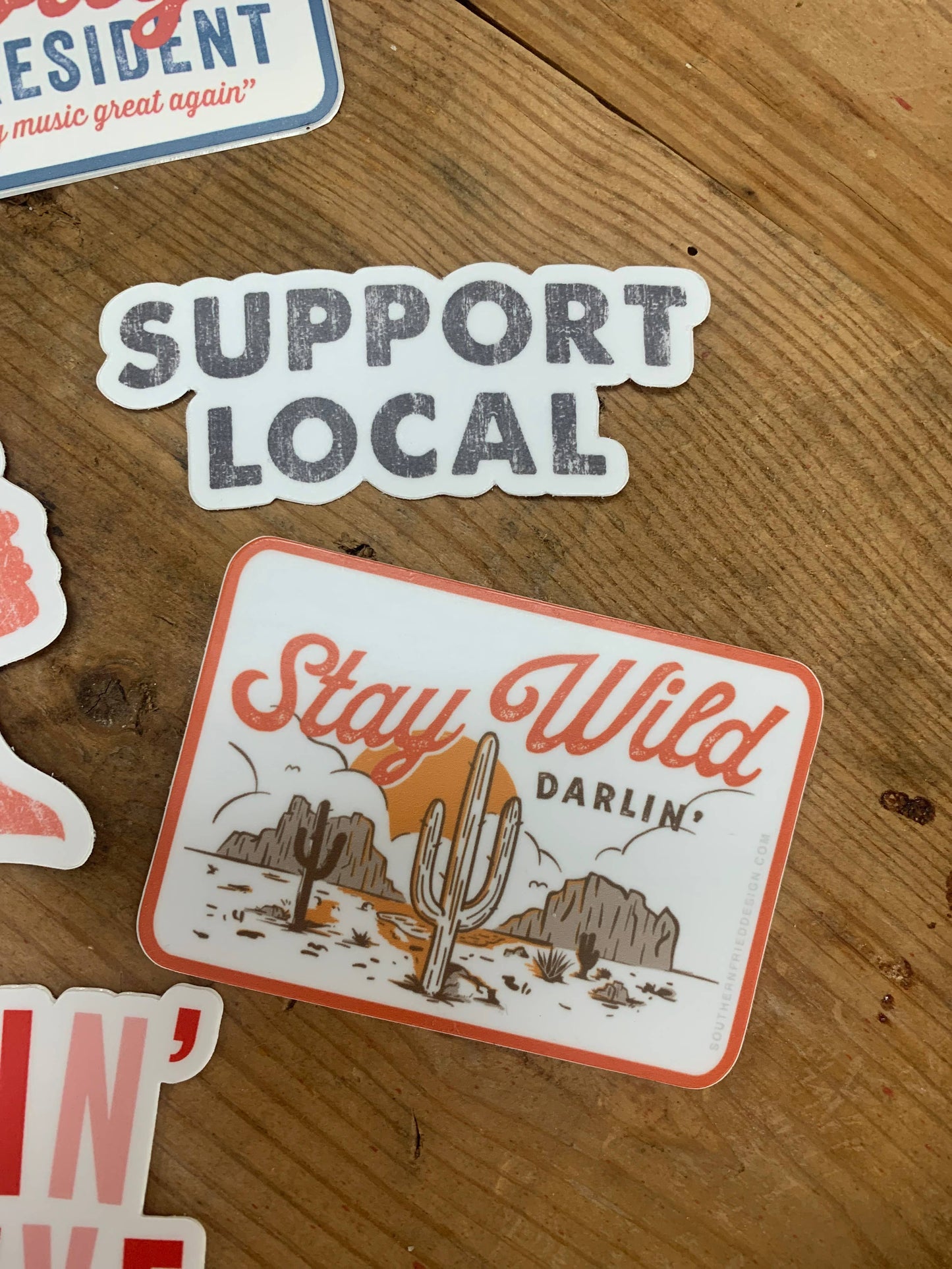 Stay Wild Darlin' - Sticker southern fried design