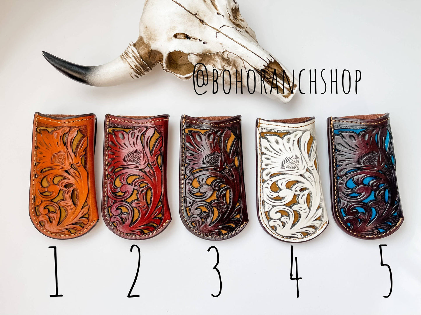 Leather Pocket Knife Sheath Genuine Leather Case Pocket: Boho Ranch
