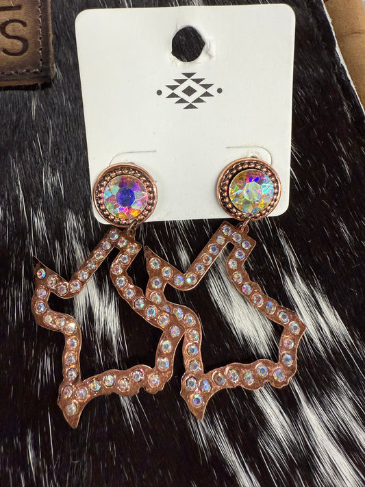 Blinged Texas Earrings