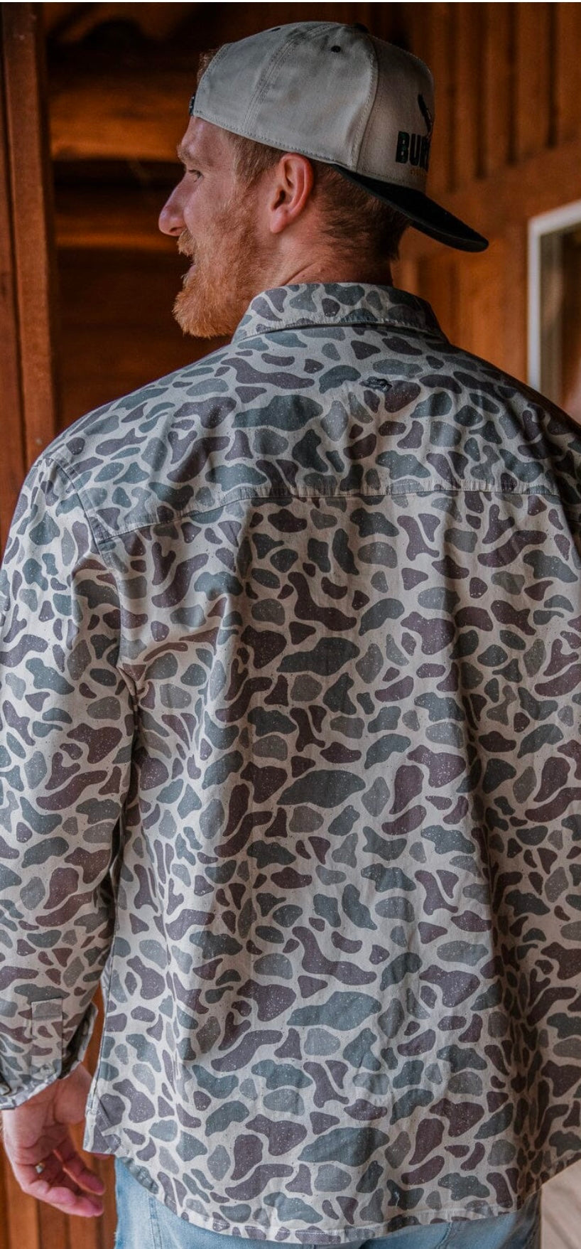 Classic Deer Camo Cotton Twill Long Sleeve Button Up