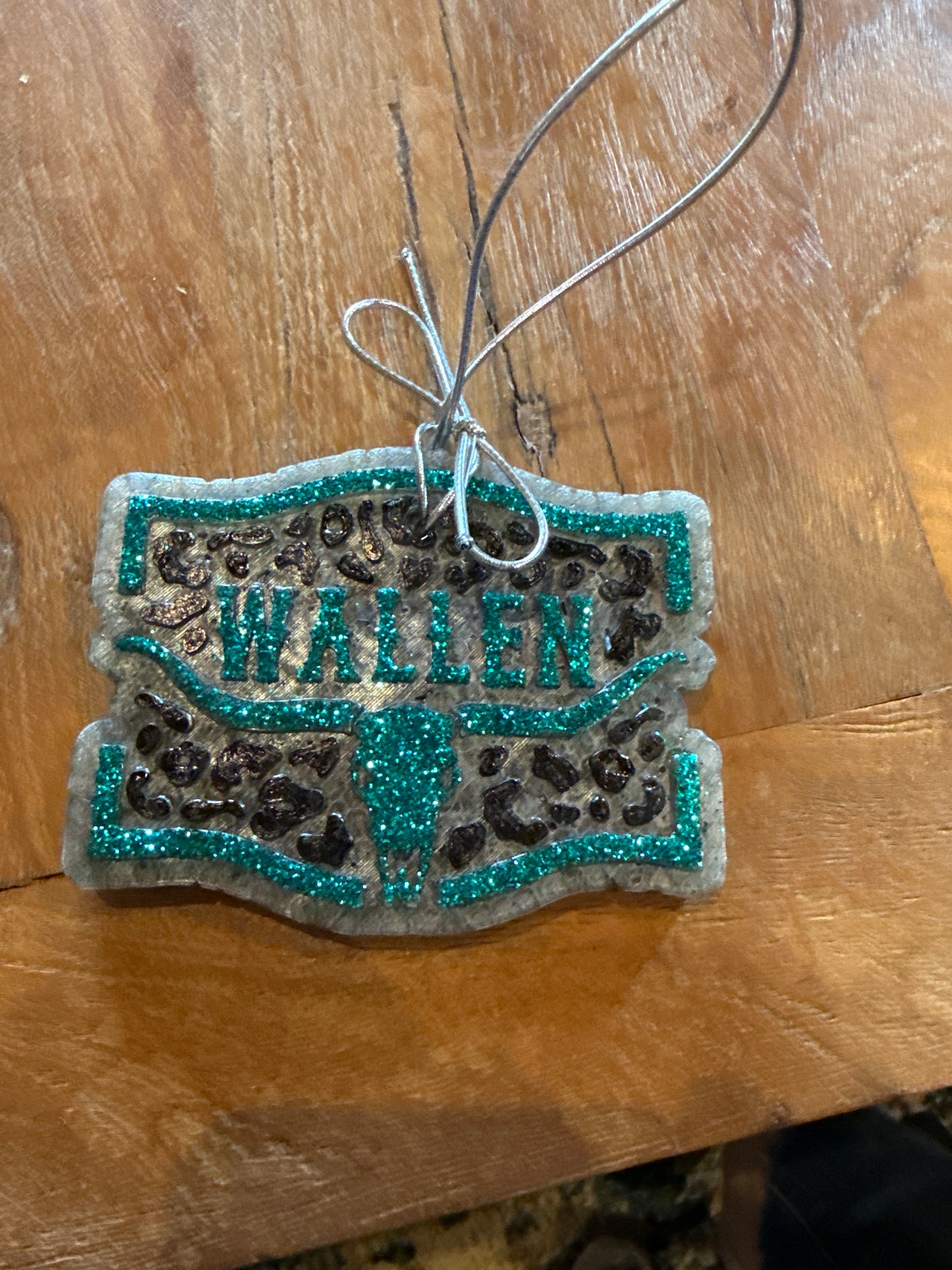 Longhorn Country Singer Freshie Painted Feather