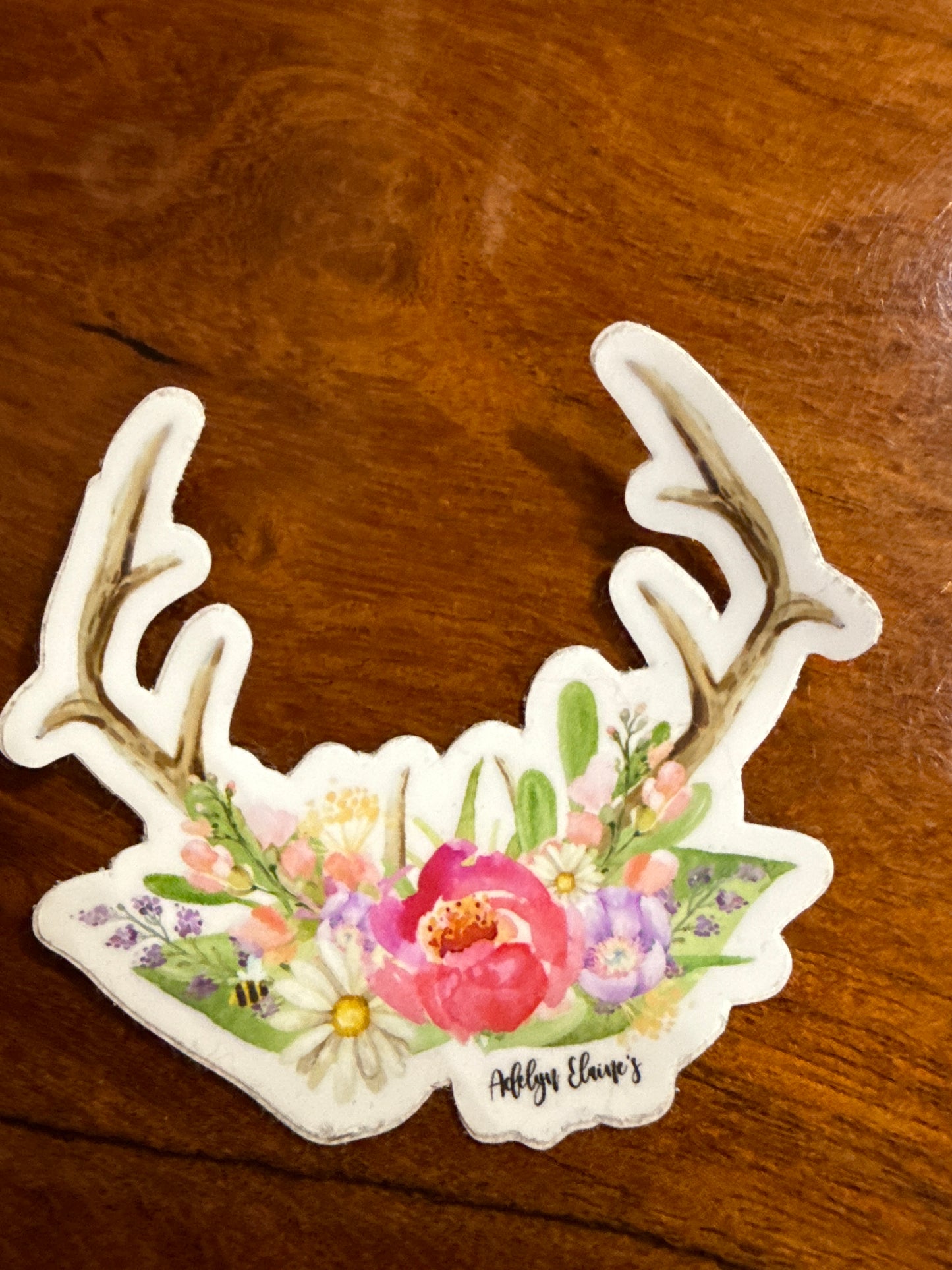 Floral Antlers sticker