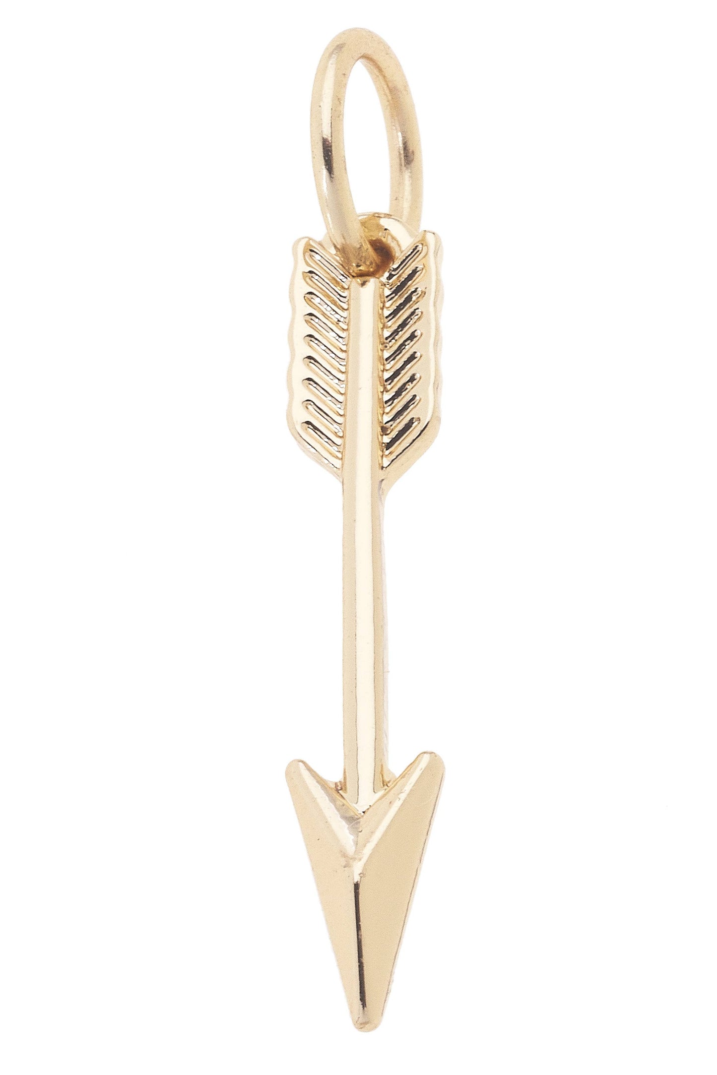 Arrow Charm in Shiny Gold Canvas