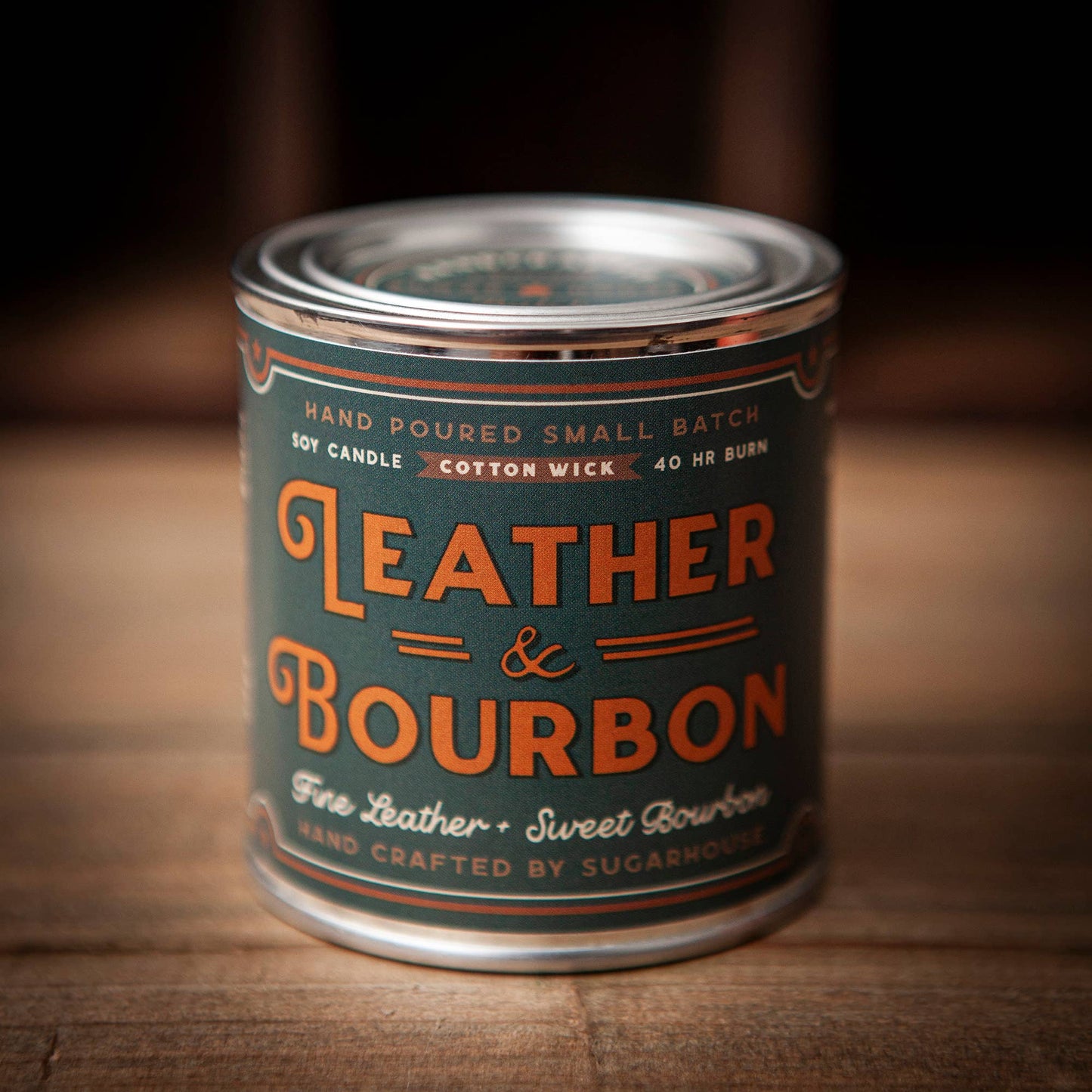 Leather & Bourbon Soy Paint Can Candle Sugarhouse