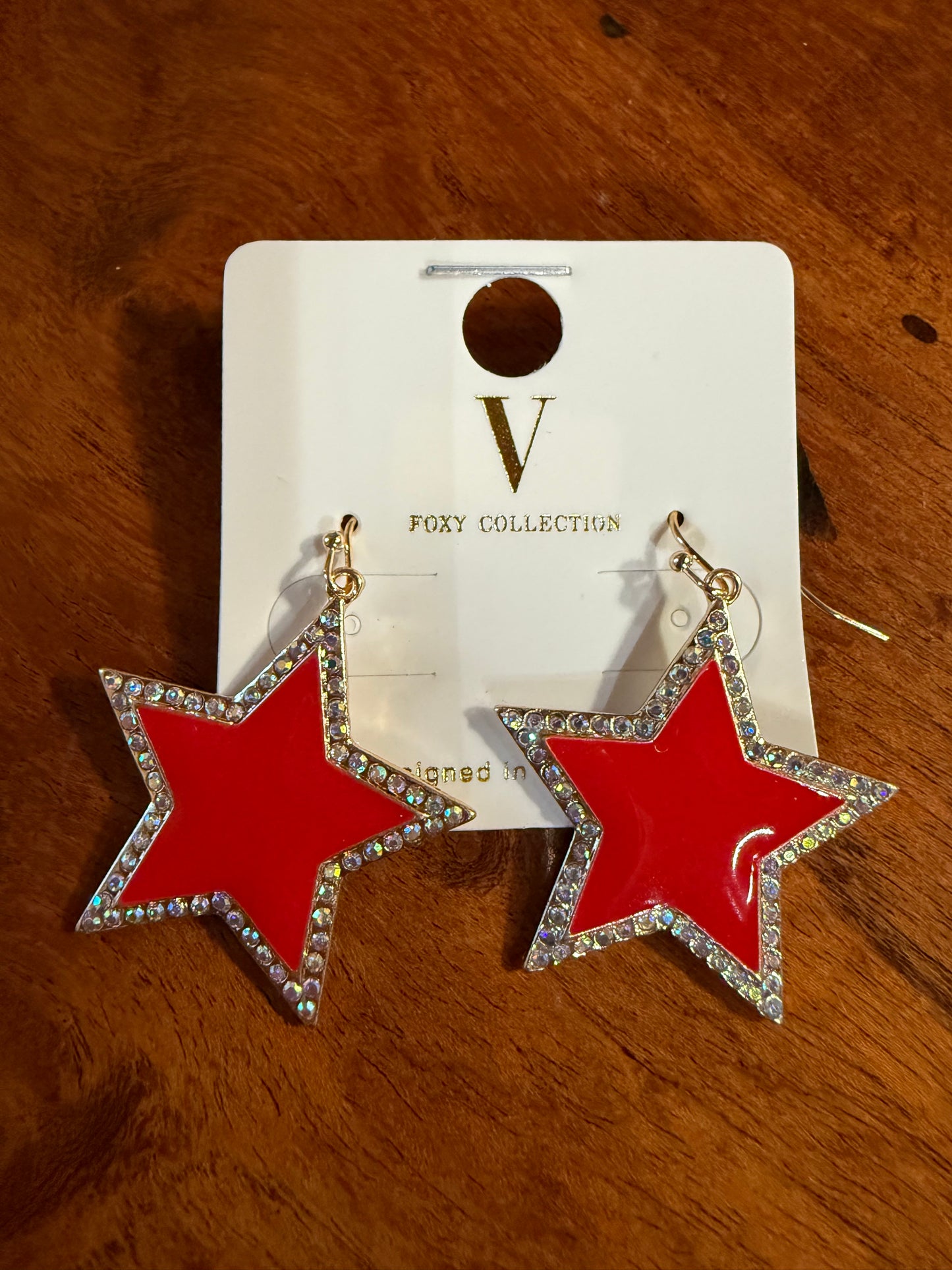 Enamel Star Earrings