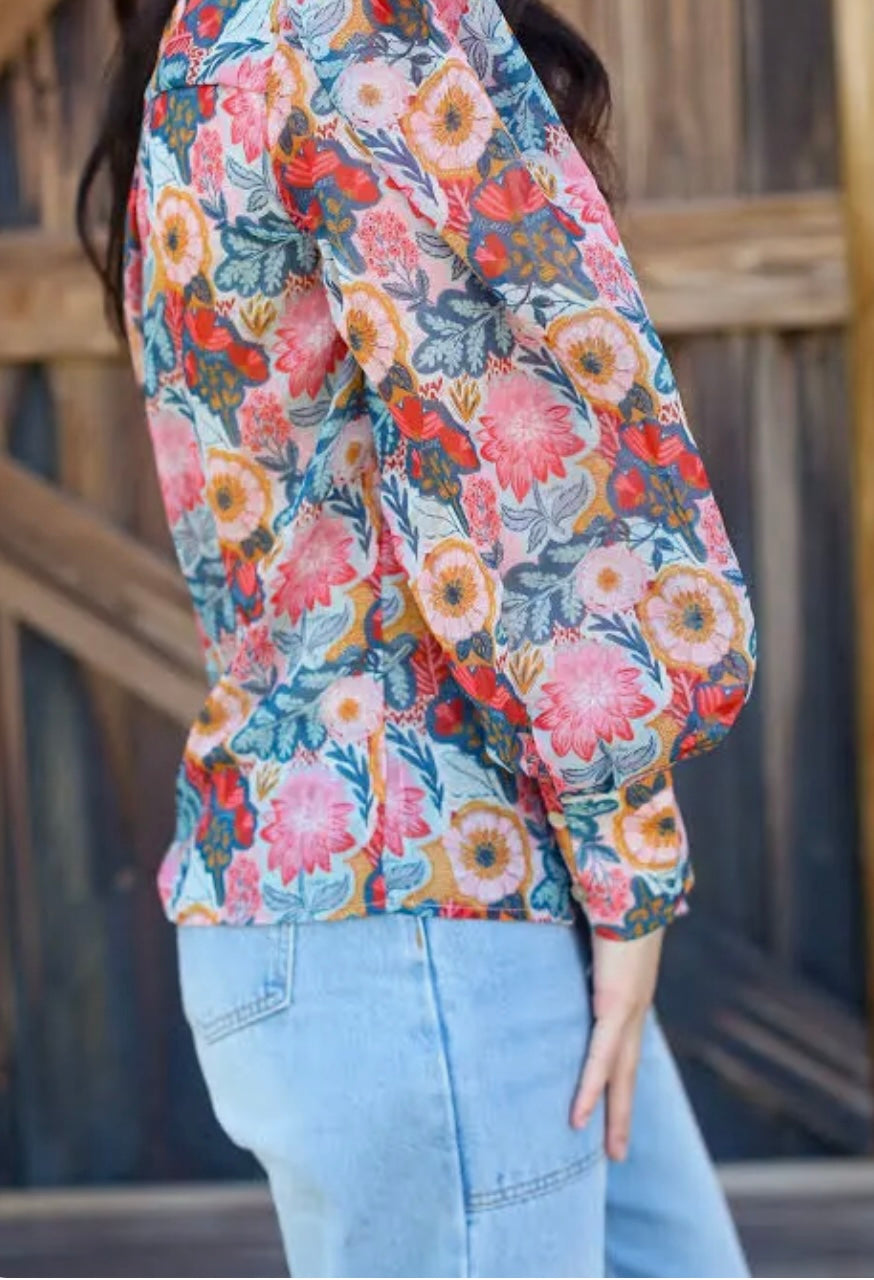Vintage Sheer Poppie Blouse TH