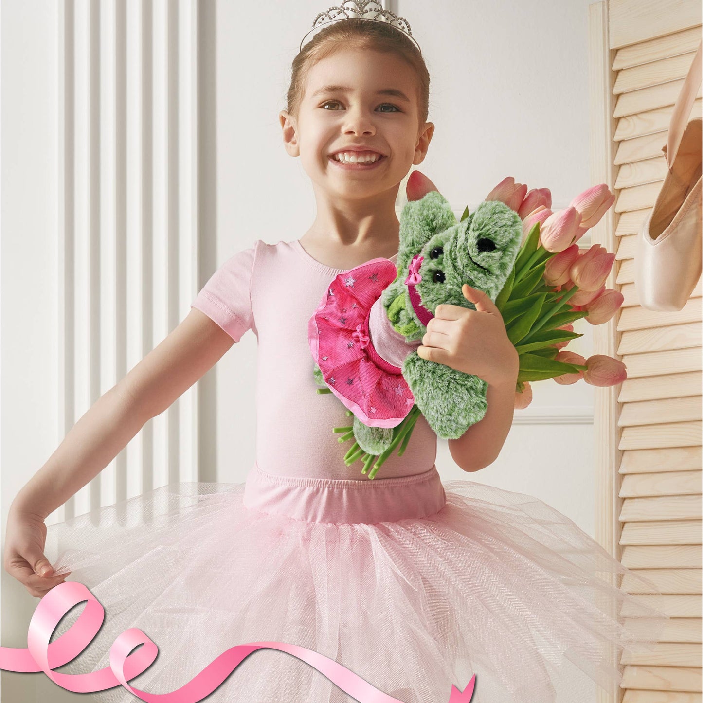 PLUSH - ALLIGATOR SMALL BALLERINA SUPER SOFT CGlobal Fl/Tx