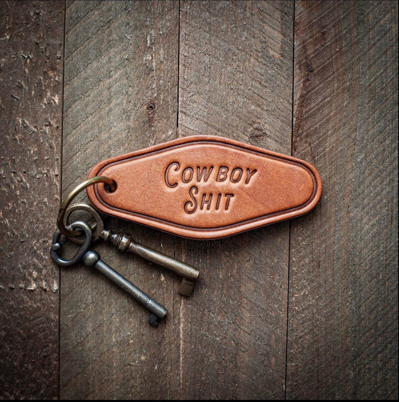 Leather Western Keychain Motel Style Sugarhouse