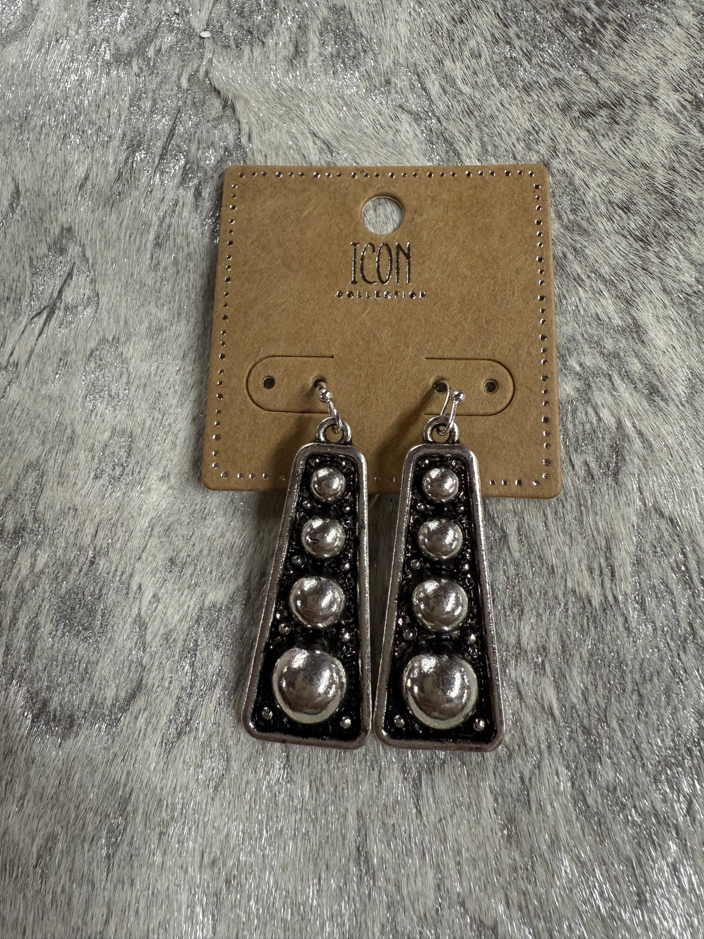 Gun Metal Drop Earrings