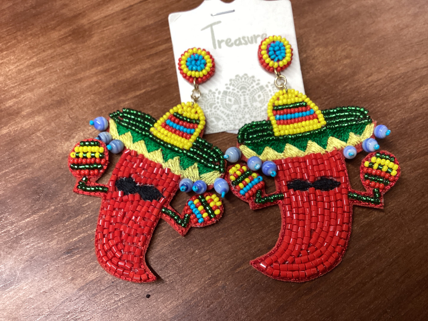 Red jalapeño earrings