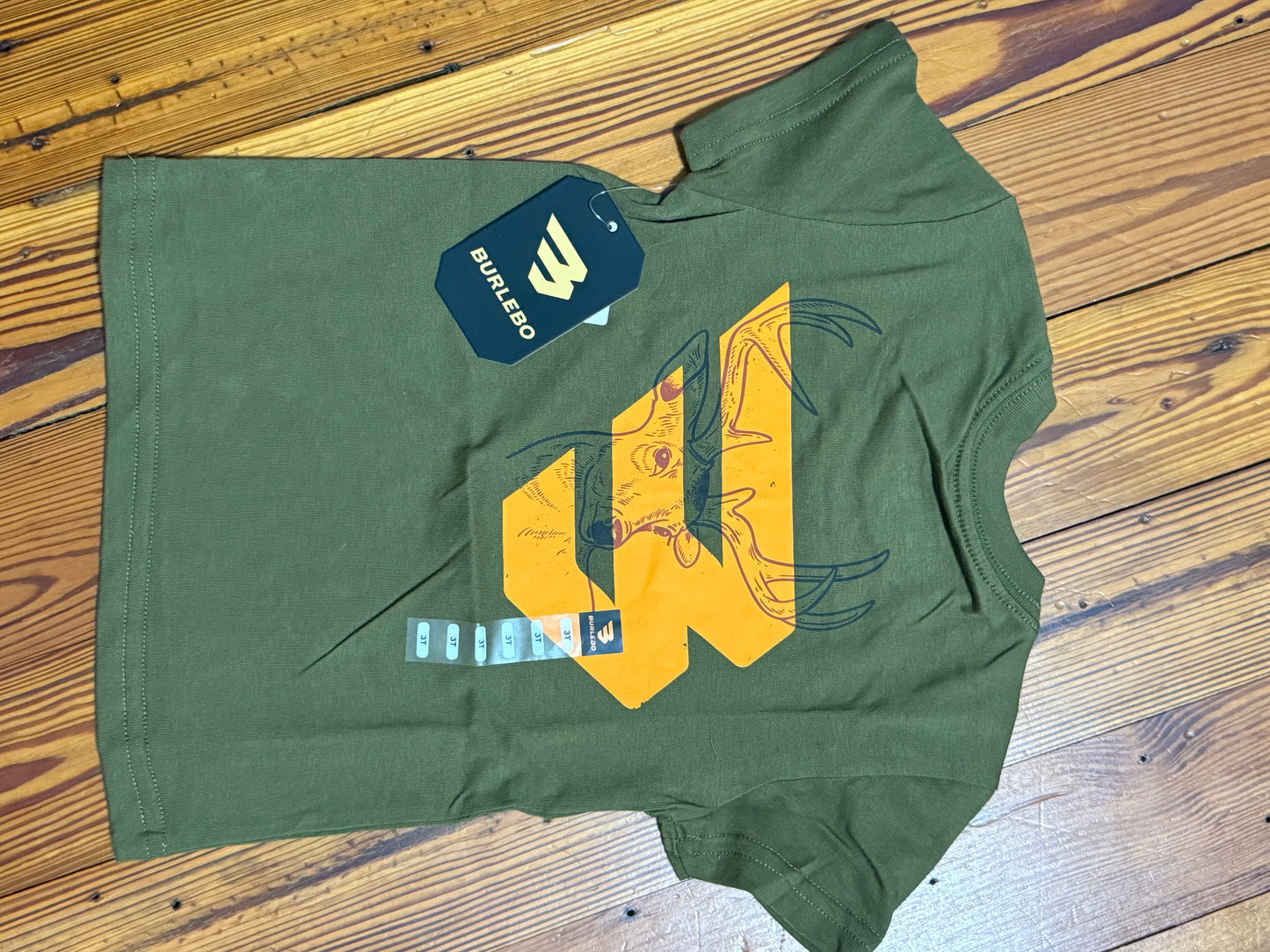 YOUTH SHORT SLEEVE
TEE - DEER FLYING B (ORANGE) LOGO -
HUNTER GREEN Tx/FL Y-SST-DRFB-HNTG