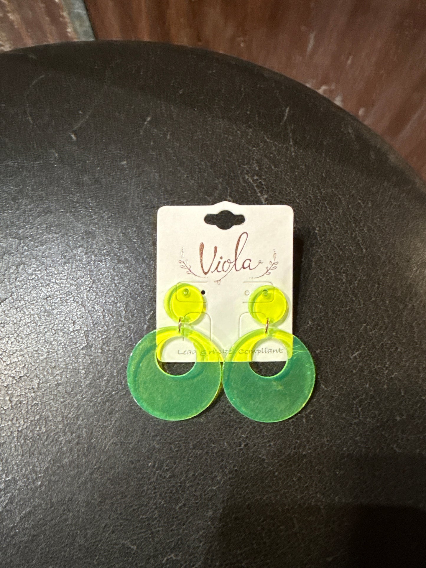 Plastic Round earrings