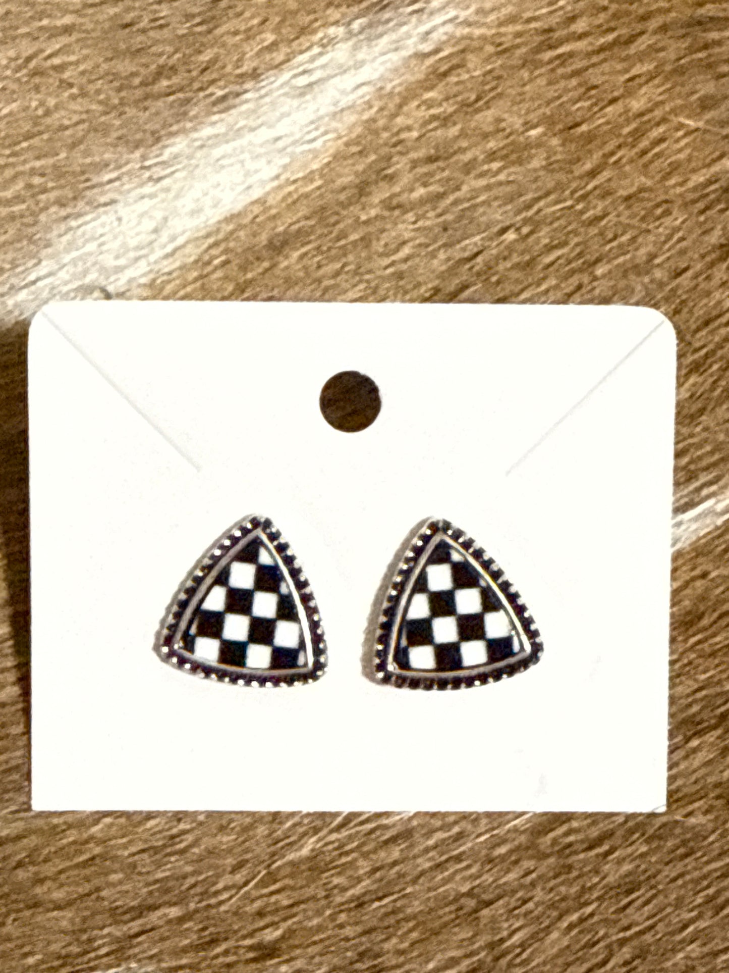 Triangle Checkerboard Earrings