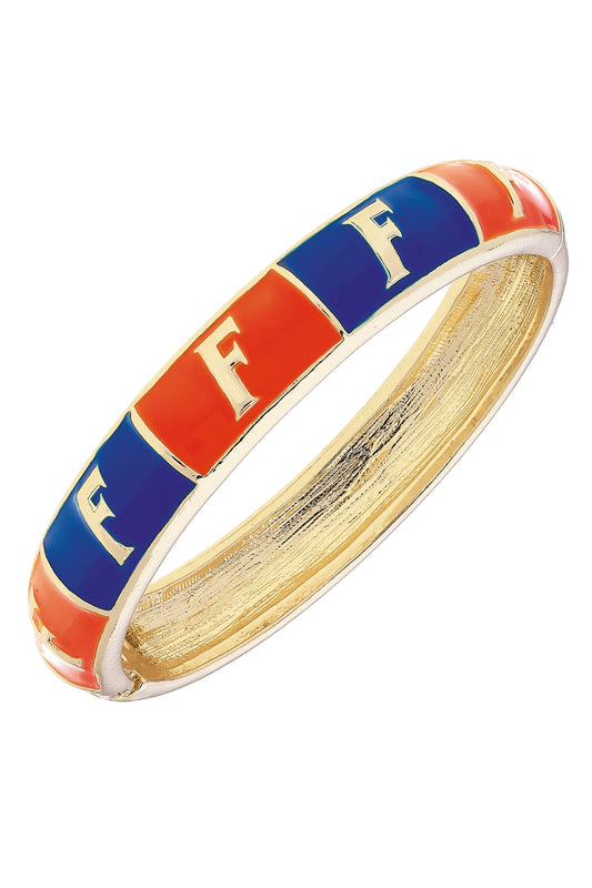 Florida Gators Sculpted Enamel Checkered Hinge Bangle: Blue