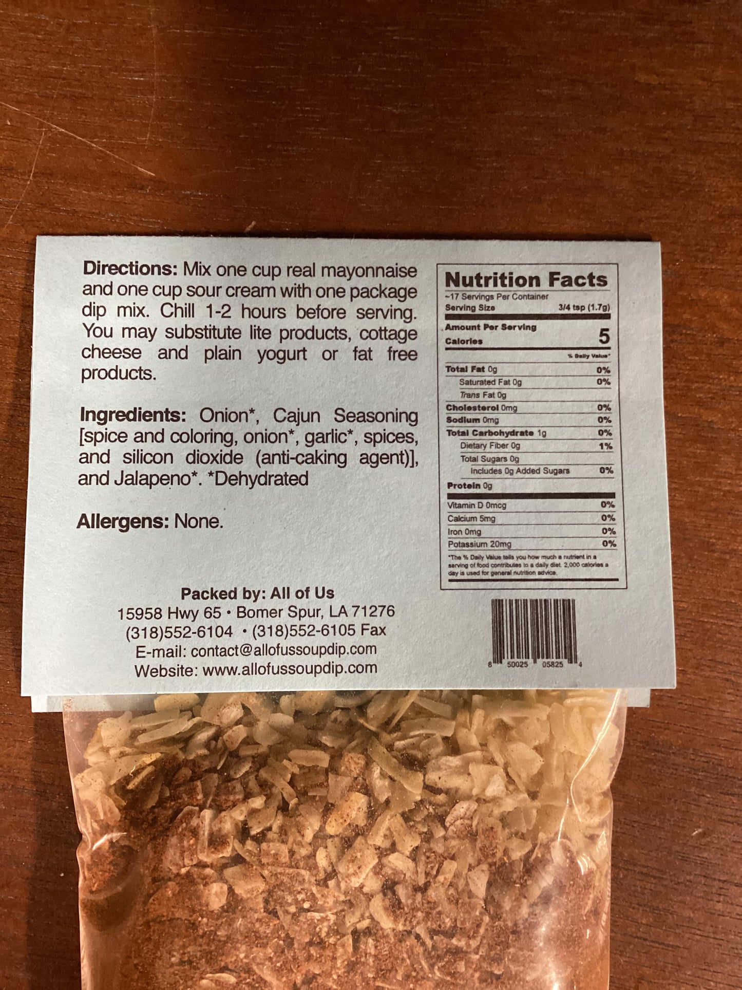 MK RAGIN CAJUN Dip Mix.