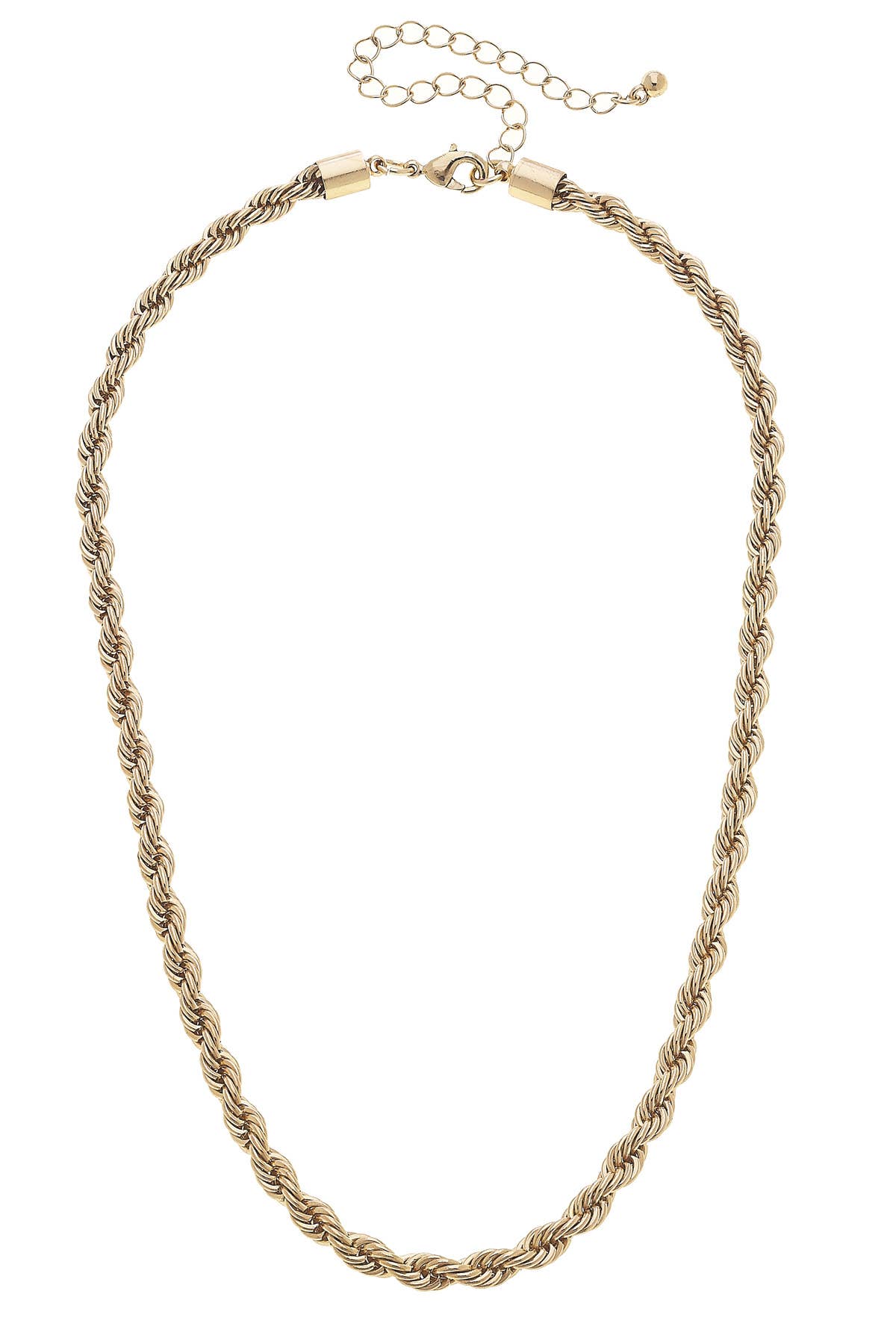 Mary Anne Chunky Rope Chain Necklace in Shiny Gold