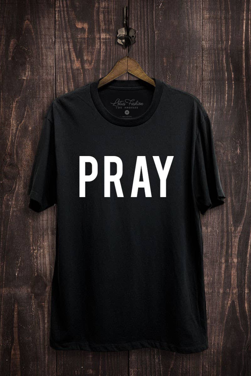 Pray Graphic Top lotus