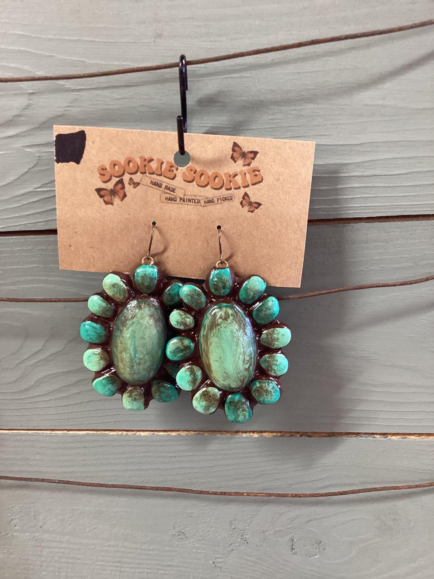Sookie Sookie Large Turquoise Concho Earrings