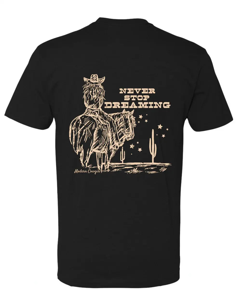 Never Stop Dreamin Tee: Navy Acid / Modern Cowgirl