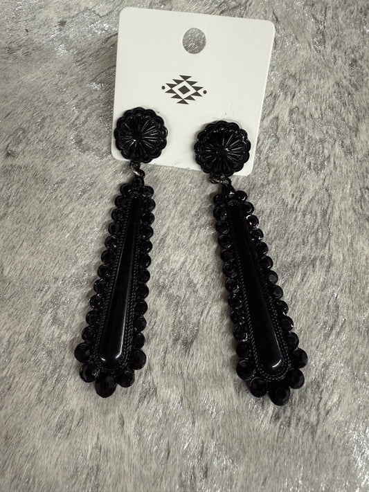 Blinged drop earrings