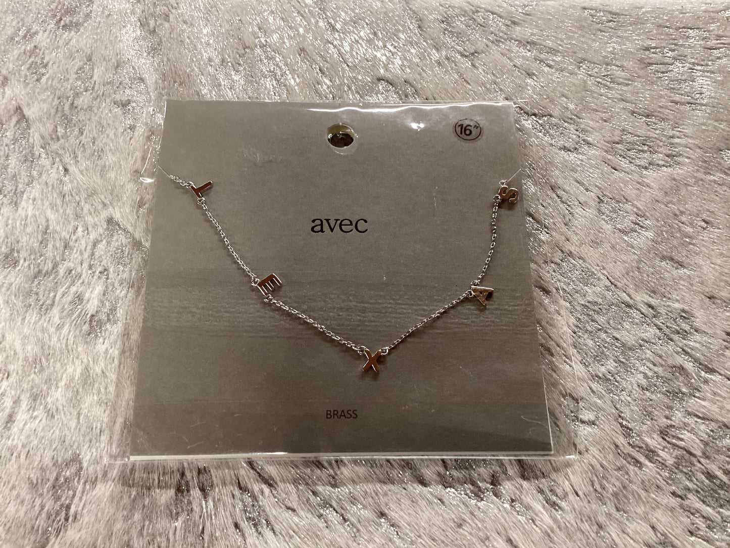 Love silver necklace