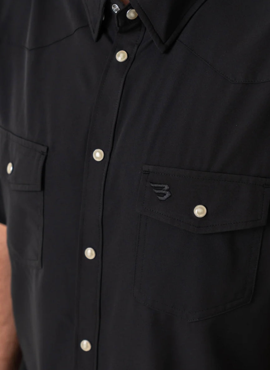 Black Performance Western Shirt