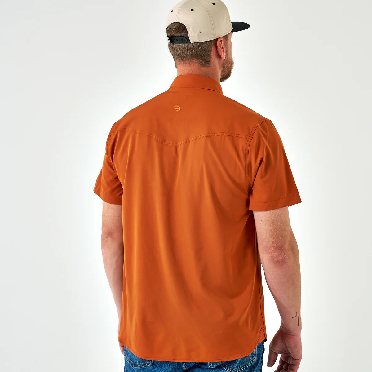 Orange Burlebo Performance
Western Shirt With Pearl Snaps
Short Sleeve