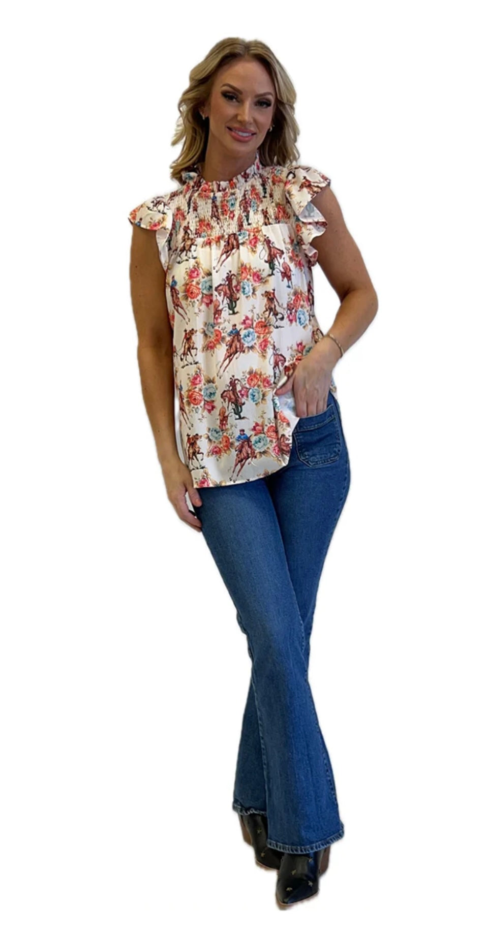 Cowgirl Blessings sleeveless blouse Fashion Exp