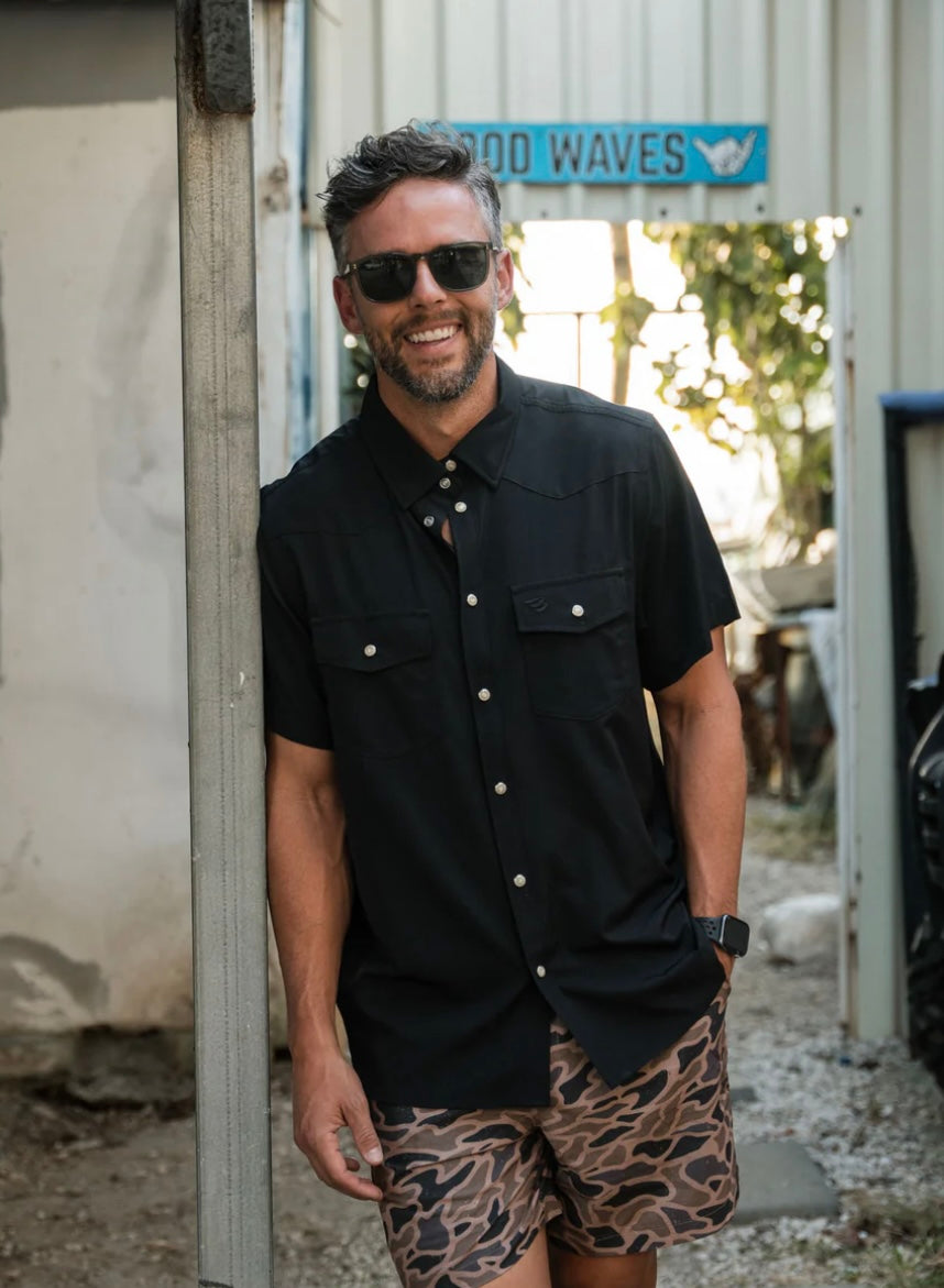 Black Performance Western Shirt